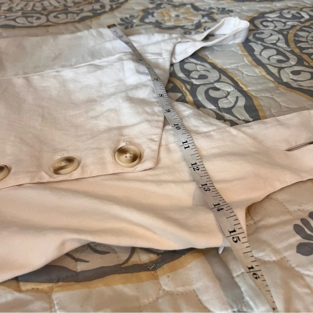 Anthropologie Sleeveless Square Neck Linen Button Wrap Midi Dress, XS - Picture 8 of 14